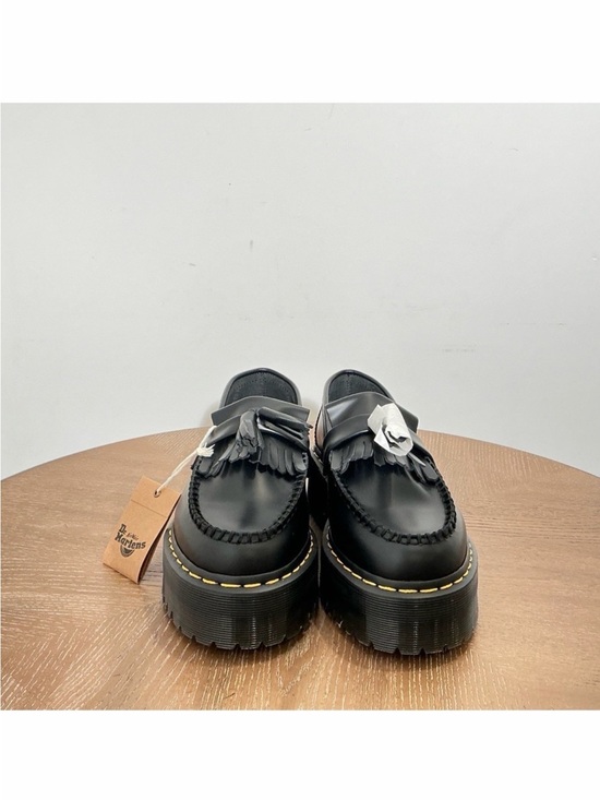Dr. Martens Shoes - Dr. Martens Adrian Black Platform unisex Loafers NWT eu 38, men’s size 6 ladies7